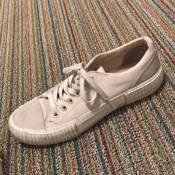 Shoe the Bear white canvas and suede sneakers - Picture 2 of 5